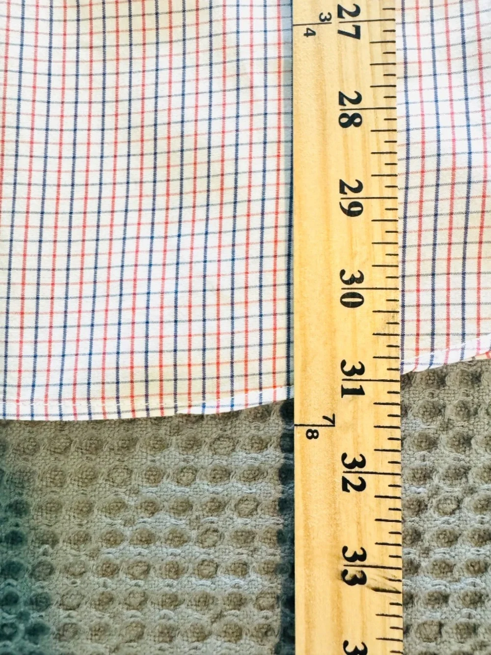 J Crew Dress Shirt Mens XL Tailored Fit Red White Blue Plaid 100% Cotton Classic